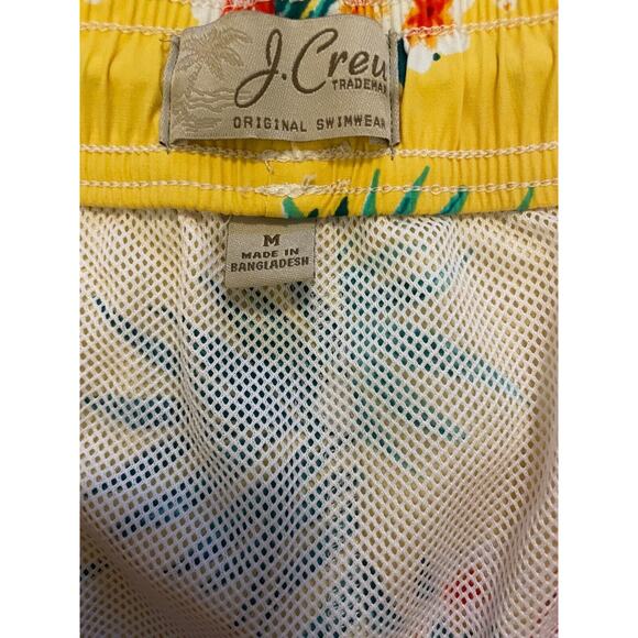 NWOT J. CREW 6" Stretch Swim Trunk in Floral Print, Hawaiian Floral, Medium $69 - Picture 9 of 11